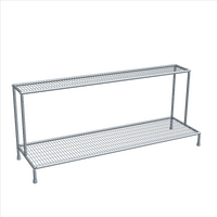 Galvanised Mesh Bench - 2 Tier