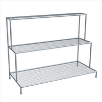 Galvanised Mesh Bench - 3 Tier